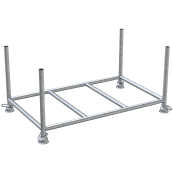 Stackable pallet | 1,50m x 0,87m | galvanised | Filling dimensions: 1.50m x 0.87m x 0.60m